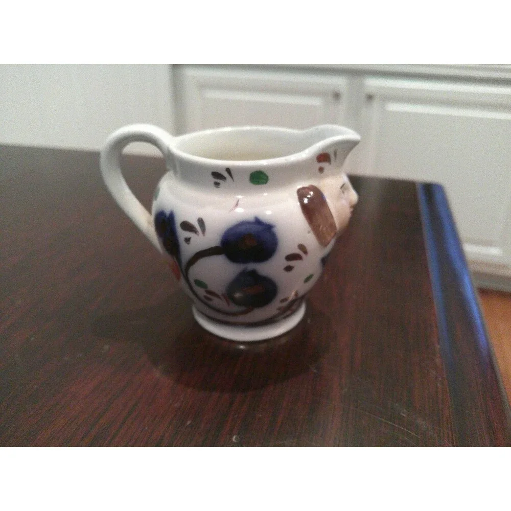 Vintage Allertons England Porcelain Character/ Toby Mini  Creamer Imari Style
